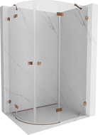 Mexen Lunar semi-circular shower cubicle right-handed 80 x 70 cm, transparent, rose gold - 833-080P-070L-60-00