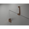 Mexen Lunar semi-circular shower enclosure right swing 90 x 70 cm, transparent, rose gold - 833-090P-070L-60-00