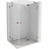 Mexen Lunar semicircular hinged shower enclosure right 100 x 70 cm, transparent, pink gold - 833-100P-070L-60-00