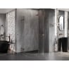 Mexen Lunar semicircular hinged shower enclosure right 100 x 70 cm, transparent, pink gold - 833-100P-070L-60-00