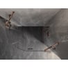 Mexen Lunar semicircular shower enclosure with right hinged door 100 x 80 cm, transparent, rose gold - 833-100P-080L-60-00