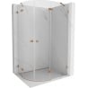 Mexen Lunar semicircular shower enclosure right-hinged 90 x 70 cm, transparent, brushed copper - 833-090P-070L-65-00