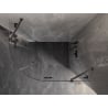 Mexen Lunar semicircular right-hinged shower enclosure 100 x 70 cm, transparent, brushed gun gray - 833-100P-070L-66-00