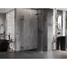 Mexen Lunar semicircular shower cabin hinged right 80 x 70 cm, transparent, black - 833-080P-070L-70-00