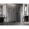 Mexen Lunar semicircular shower enclosure right 100 x 70 cm, transparent, black - 833-100P-070L-70-00