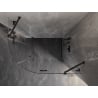 Mexen Lunar semi-circular shower enclosure right swing 100 x 80 cm, transparent, black - 833-100P-080L-70-00