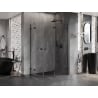 Mexen Lunar semicircular shower enclosure right hinged 100 x 90 cm, transparent, black - 833-100P-090L-70-00