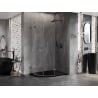 Mexen Lunar Semi-Circular Shower Enclosure Right Hinged 100 x 90 cm, Transparent, Gun Metal - 833-100P-090L-95-00