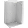 Mexen Lunar shower cabin semicircular right opening 100 x 70 cm, transparent, brushed nickel - 833-100P-070L-97-00