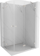 Mexen Lunar shower cabin semicircular right opening 100 x 70 cm, transparent, brushed nickel - 833-100P-070L-97-00