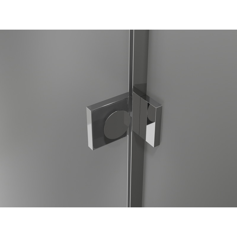 Mexen Lunar L pentagonal hinged shower cabin left 80 x 80 cm, transparent, chrome - 831L-080L-080P-01-00-L