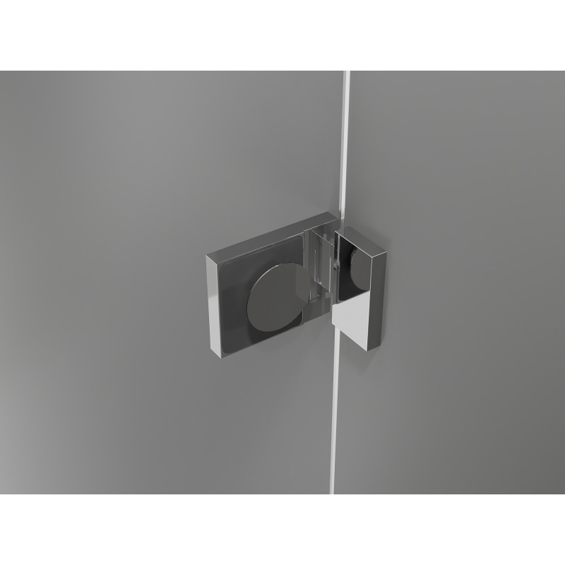 Mexen Lunar L pentagonal hinged shower cabin left 80 x 80 cm, transparent, chrome - 831L-080L-080P-01-00-L