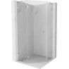 Mexen Lunar L pentagonal hinged shower cabin left 80 x 80 cm, transparent, chrome - 831L-080L-080P-01-00-L