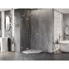 Mexen Lunar L pentagonal hinged shower cabin left 80 x 80 cm, transparent, chrome - 831L-080L-080P-01-00-L