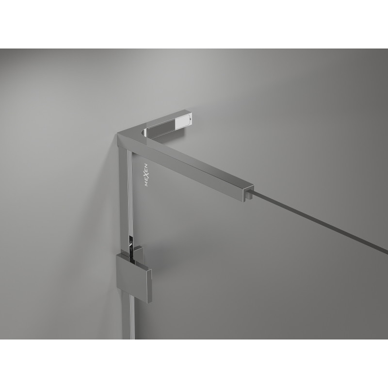 Mexen Lunar L pentagonal hinged shower cabin left 80 x 80 cm, transparent, chrome - 831L-080L-080P-01-00-L