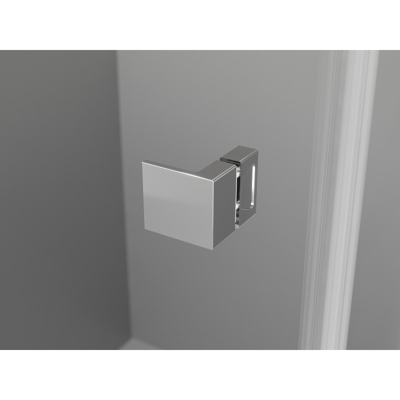 Mexen Lunar L pentagonal hinged left shower cabin 80 x 100 cm, transparent, chrome - 831L-080L-100P-01-00-L