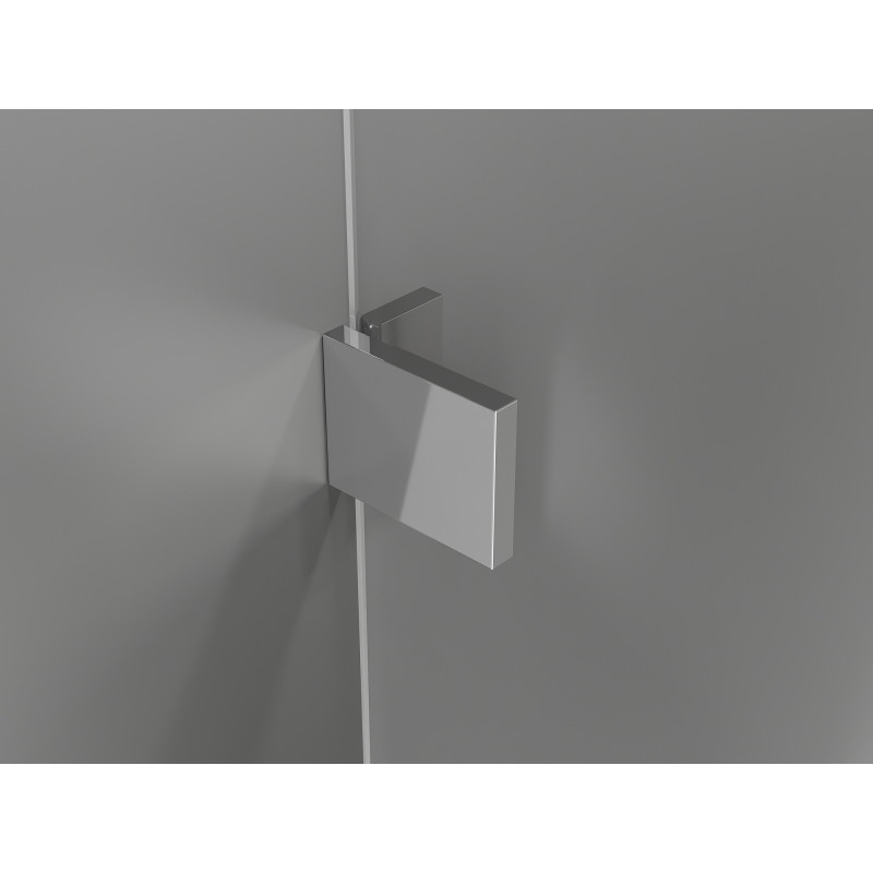 Mexen Lunar L pentagonal hinged left shower cabin 80 x 100 cm, transparent, chrome - 831L-080L-100P-01-00-L