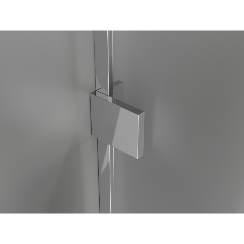 Mexen Lunar L pentagonal hinged left shower cabin 80 x 100 cm, transparent, chrome - 831L-080L-100P-01-00-L