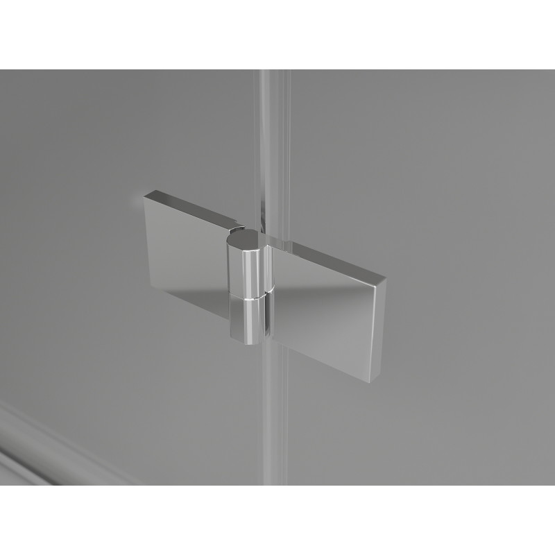 Mexen Lunar L pentagonal hinged left shower cabin 80 x 100 cm, transparent, chrome - 831L-080L-100P-01-00-L
