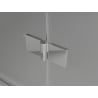 Mexen Lunar L pentagonal shower enclosure hinged left 100 x 100 cm, transparent, chrome - 831L-100L-100P-01-00-L