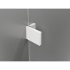 Mexen Lunar L pentagonal shower enclosure, hinged left 100 x 90 cm, transparent, white - 831L-100L-090P-20-00-L