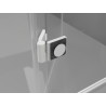 Mexen Lunar L pentagonal shower enclosure, hinged left 100 x 90 cm, transparent, white - 831L-100L-090P-20-00-L