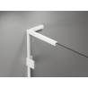 Mexen Lunar L pentagonal shower enclosure, hinged left 100 x 90 cm, transparent, white - 831L-100L-090P-20-00-L