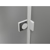 Mexen Lunar L pentagonal shower enclosure, hinged left 100 x 90 cm, transparent, white - 831L-100L-090P-20-00-L