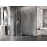 Mexen Lunar L pentagonal shower enclosure, hinged left 100 x 90 cm, transparent, white - 831L-100L-090P-20-00-L