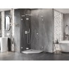 Mexen Lunar L pentagonal shower enclosure swing left 100 x 100 cm, transparent, white - 831L-100L-100P-20-00-L