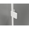 Mexen Lunar L pentagonal shower enclosure swing left 100 x 100 cm, transparent, white - 831L-100L-100P-20-00-L