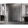 Mexen Lunar L pentagonal left shower cabin 90 x 80 cm, transparent, gold - 831L-090L-080P-50-00-L