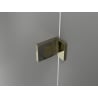 Mexen Lunar L pentagonal left hinged shower enclosure 90 x 100 cm, transparent, gold - 831L-090L-100P-50-00-L