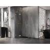 Mexen Lunar L Five-Sided Shower Enclosure Hinged Left 80 x 80 cm, Transparent, Brushed Gold - 831L-080L-080P-55-00-L