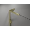 Mexen Lunar L pentagonal shower cabin, left-handed hinged 90 x 100 cm, transparent, brushed gold - 831L-090L-100P-55-00-L