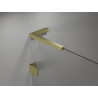 Mexen Lunar L pentagonal pivot shower enclosure left 100 x 90 cm, transparent, brushed gold - 831L-100L-090P-55-00-L
