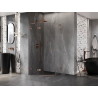 Mexen Lunar L pentagonal shower cabin left hinged 80 x 80 cm, transparent, rose gold - 831L-080L-080P-60-00-L