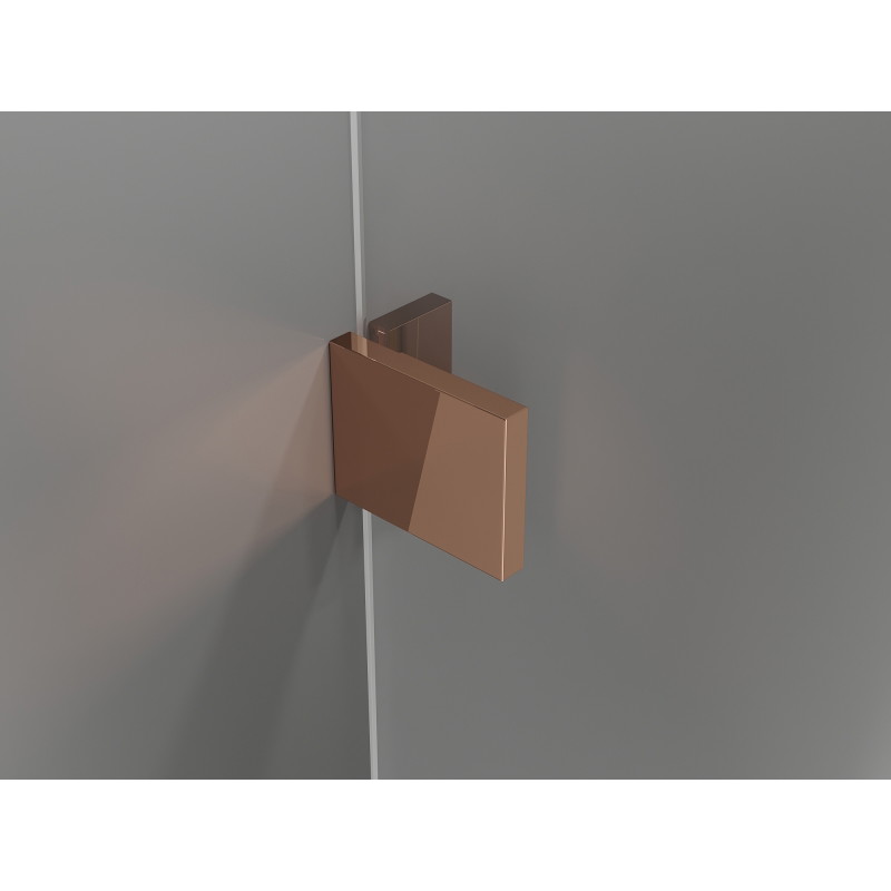 Mexen Lunar L pentagonal shower cabin left hinged 80 x 80 cm, transparent, rose gold - 831L-080L-080P-60-00-L