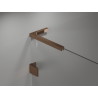 Mexen Lunar L pentagonal left-hinged shower cabin 80 x 90 cm, transparent, rose gold - 831L-080L-090P-60-00-L