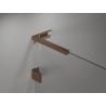 Mexen Lunar L pentagonal shower enclosure left hinge 80 x 100 cm, transparent, pink gold - 831L-080L-100P-60-00-L