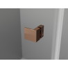 Mexen Lunar L pentagonal left-hinged shower cabin 100 x 100 cm, transparent, pink gold - 831L-100L-100P-60-00-L