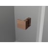 Mexen Lunar L pentagonal shower cabin, hinged left 100 x 100 cm, transparent, pink gold - 831L-100L-100P-60-00-L