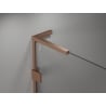 Mexen Lunar L pentagonal shower enclosure swing left 80 x 90 cm, transparent, brushed copper - 831L-080L-090P-65-00-L
