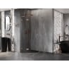 Mexen Lunar L pentagonal left hinged shower enclosure 90 x 90 cm, transparent, brushed copper - 831L-090L-090P-65-00-L