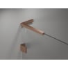 Mexen Lunar L pentagonal hinged shower cabin left 100 x 80 cm, transparent, brushed copper - 831L-100L-080P-65-00-L