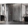 Mexen Lunar L pentagonal hinged shower cabin left 100 x 80 cm, transparent, brushed copper - 831L-100L-080P-65-00-L