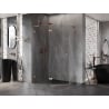 Mexen Lunar L pentagonal hinged shower cabin left 100 x 80 cm, transparent, brushed copper - 831L-100L-080P-65-00-L