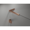 Mexen Lunar L pentagonal shower cabin with left swing door 100 x 100 cm, transparent, brushed copper - 831L-100L-100P-65-00-L