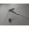Mexen Lunar L pentagonal hinged left shower cabin 80x90 cm, transparent, gun gray brushed - 831L-080L-090P-66-00-L