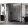 Mexen Lunar L pentagonal hinged left shower enclosure 90x80 cm, transparent, brushed gun gray - 831L-090L-080P-66-00-L